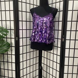Glamorous Purple Sequin Camisole